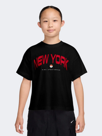 Nike Sportswear Boxy New York Girls Lifestyle T-Shirt Black/Red