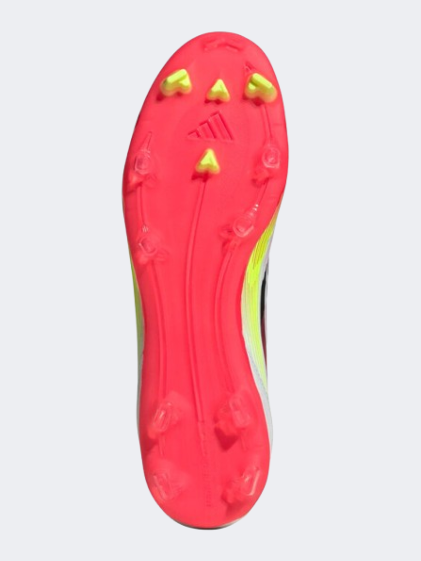 حذاء كرة القدم للرجال Adidas F 50 League FG MG أبيض/أسود/أصفر