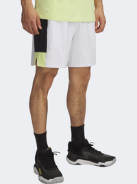 شورت كرة سلة رجالي Under Armour Zone أبيض/أسود/أصفر