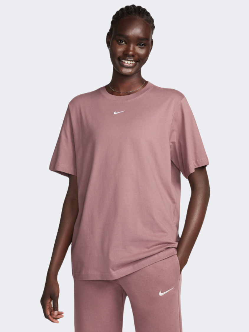 Nike Sportswear Essential Women Lifestyle T-Shirt Smokey Mauve/White