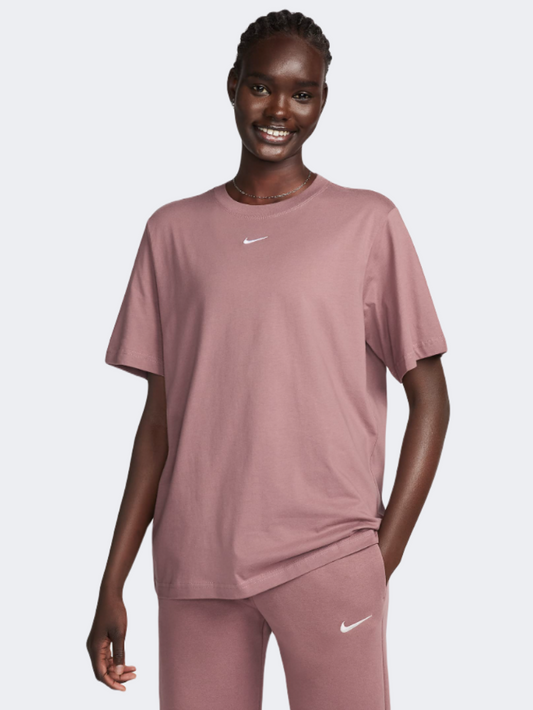 Nike Sportswear Essential Women Lifestyle T-Shirt Smokey Mauve/White