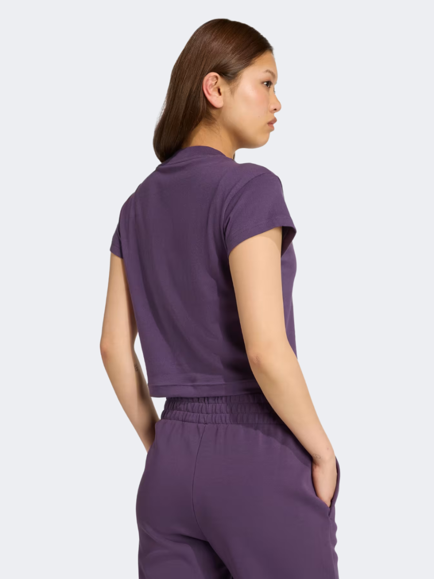 Adidas Future Icons Small Logo Baby Women Sportswear T-Shirt Aurora Plum