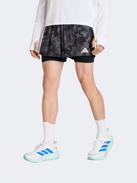 شورت جري رجالي 2 في 1 Adidas Adi365 Spray Dye رمادي فور