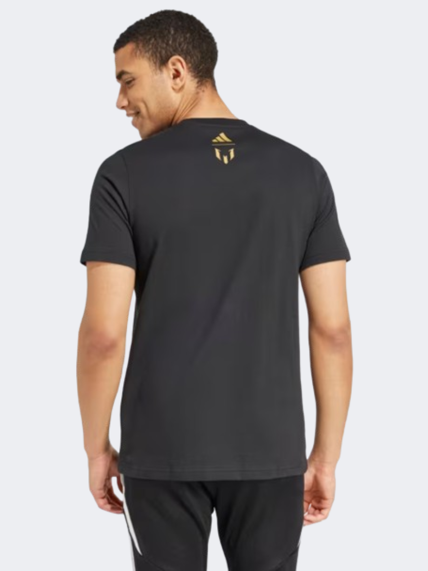 Adidas Messi Men Football T-Shirt Black/Blue