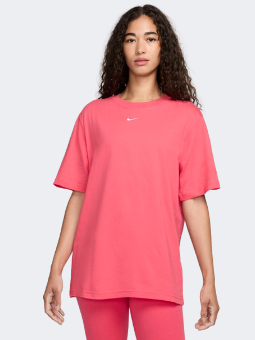 Nike Sportswear Essential Women Lifestyle T-Shirt Aster Pink/White