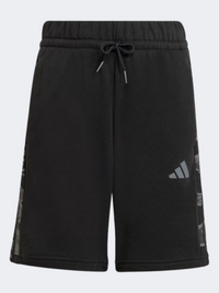Adidas سيزونال إسينشالز كمو شورت رياضي أولاد أطفال أسود/متعدد الألوان