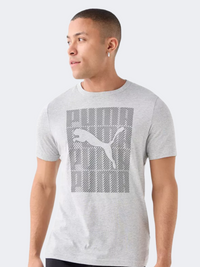 تيشيرت نمط حياة رجالي Puma Graphics Wording رمادي