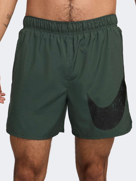 Nike Df Challenger Swoosh 5 Inch Men Running Short Vintage Green/Black