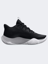 Under Armour Jet 23 Gs حذاء كرة سلة أولاد أسود/رمادي/أبيض