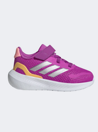 Adidas رانفالكون 5 أحذية جري للبنات الرضع بنفسجي/فضي/سبارك