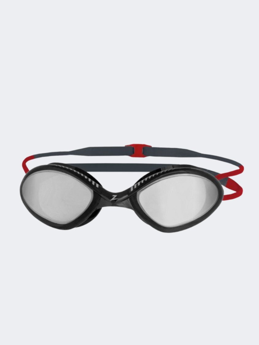 Zoggs Tiger Titanium Unisex  Swim Goggles Grey/Red/Smoke