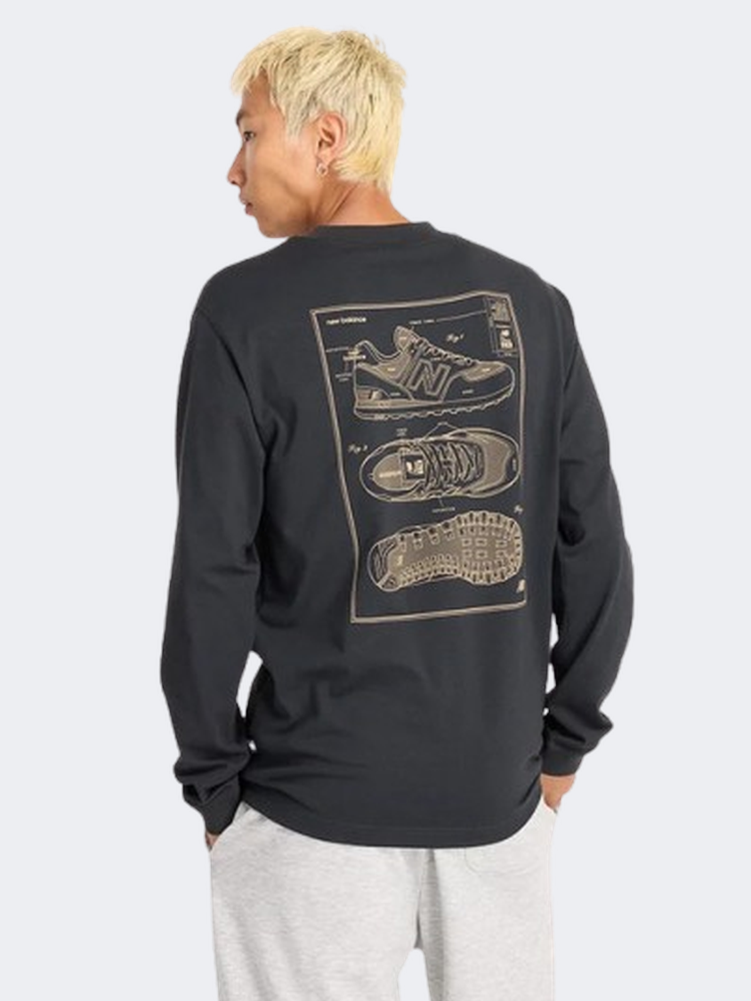 New Balance 574 Men Lifestyle Long Sleeve Black