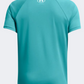 Under Armour Tech Split Wordmark Boys Training T-Shirt Teal/White