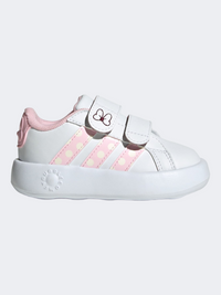 Adidas ديزني ميني ماوس جراند كورت إنفانت-بنات حذاء رياضي أبيض/وردي