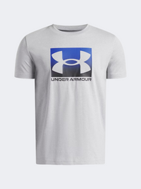 تيشيرت أولاد لايف ستايل Under Armour Boxed Sports Update رمادي/رويال