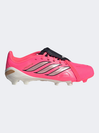 حذاء كرة القدم للأطفال من Adidas Predator League بلسان قابل للطي لأرضية صلبة بلون سولار توربو