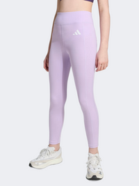 ليغينغ رياضي للبنات الصغار من Adidas All Sports Optime Favorite بلون بودرة البرقوق/أبيض