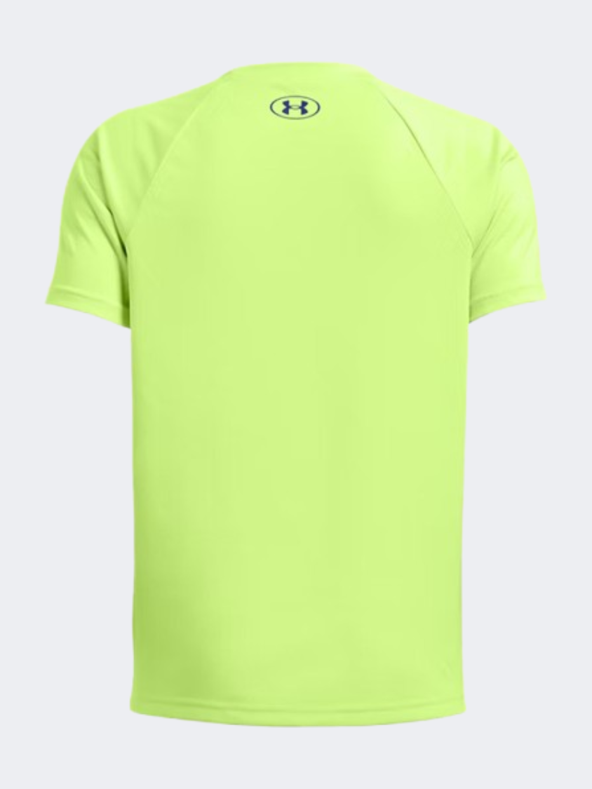 Under Armour Split Wordmark Boys Training T-Shirt Morph Green/Blue