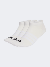 جوارب تدريب للجنسين 3 أزواج Adidas Essentials Low أبيض/أسود