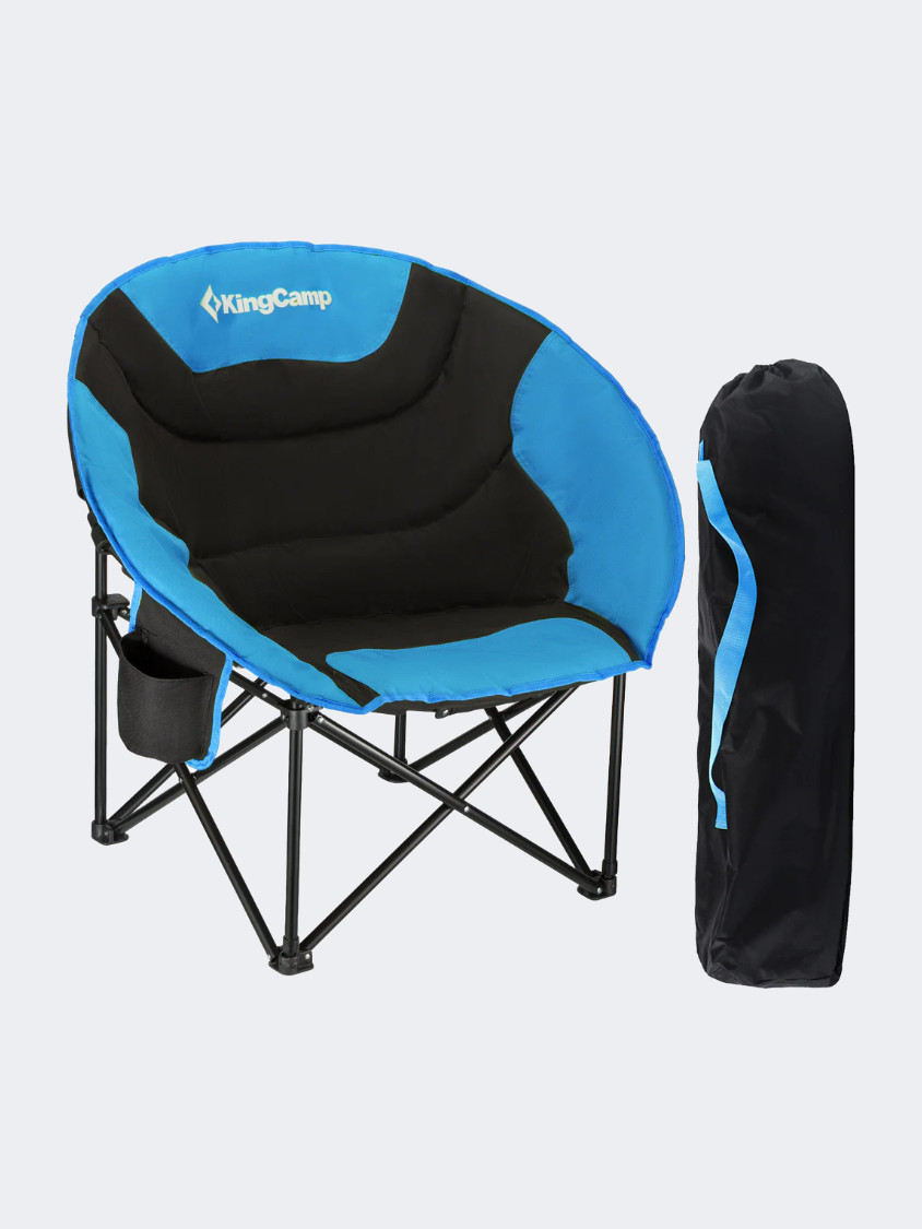 King Camp Comfort Moon Outdoor Chair Black/Royal Blue