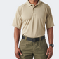 5-11 Performance Men Tactical Polo Short Sleeve Silver Tan