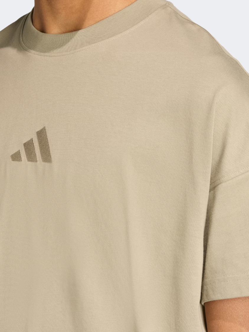 Adidas All Szn Men Sportswear T-Shirt Silver Pebble