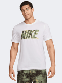 تيشيرت تدريب رجالي Nike Df Camo أبيض