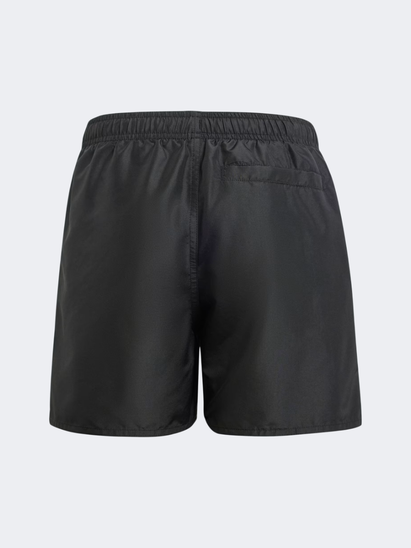 شورت سباحة صلب للأطفال الأولاد Adidas أسود/أبيض