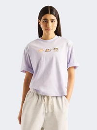 New Balance Sticker Pack Relaxed Women Lifestyle T-Shirt Smoked Violet