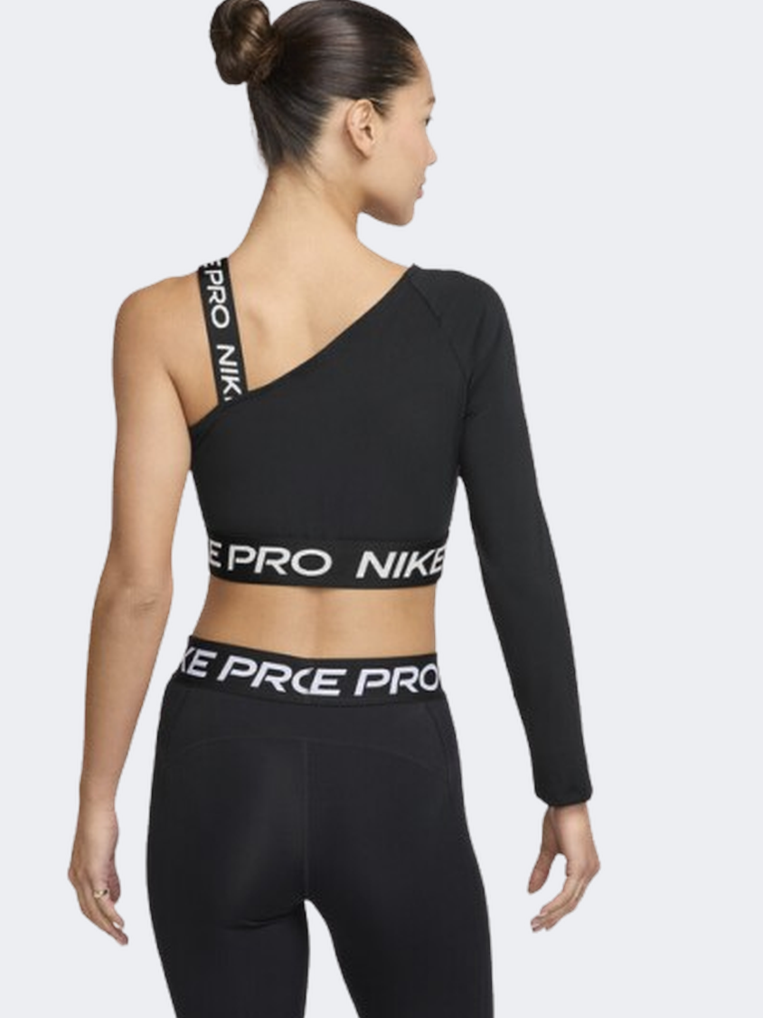Nike Pro Shine Women Training T-Shirt Black/White