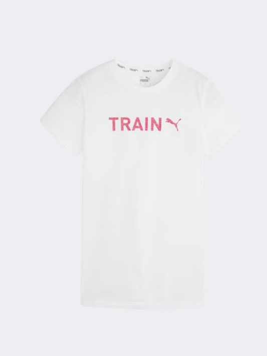 Puma Graphic Women Training T-Shirt White/Rose