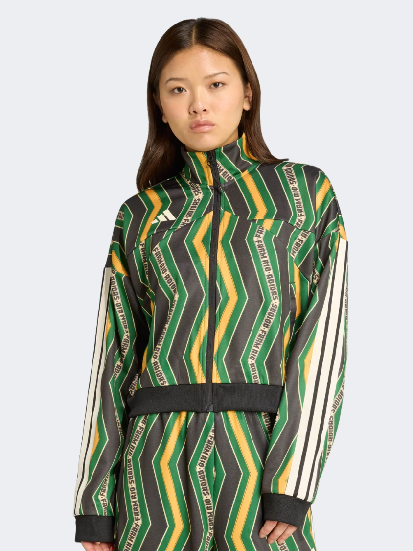 Adidas X Farm Tiro Women Sportswear Track Top Black/Amazon Green