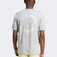 Adidas Lounge Verbiage Circle Graphic Men Sportswear T-Shirt Medium Grey Heather