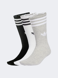 Adidas 3-Stripes High Crew 3 Pairs Unisex Originals Sock White/Grey/Black