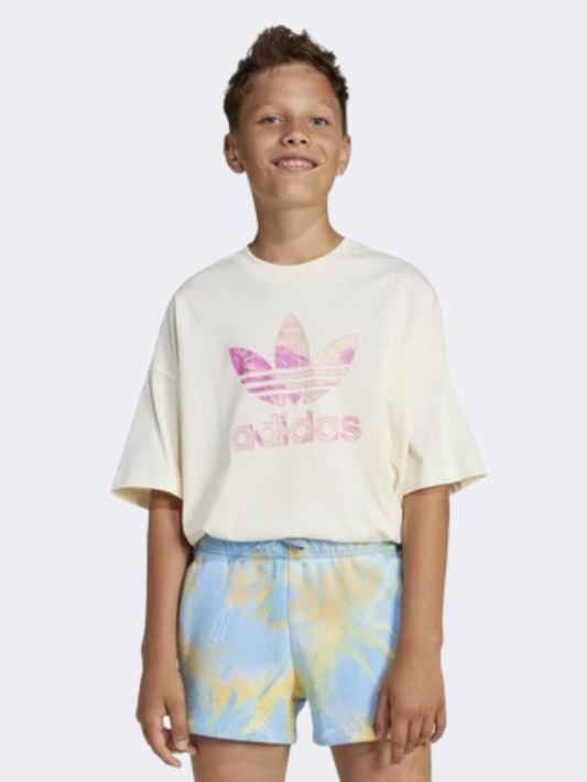 Adidas Tee Kids-Girls Original T-Shirt Cream White