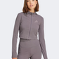Adidas All Szn Ribbed Crop Women Sportswear Track Top Purple