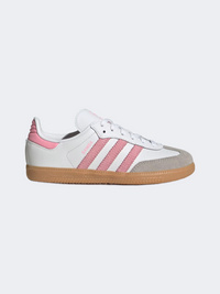 حذاء Originals من Adidas Samba Og Ps للبنات أبيض/وردي فاتح/جملي