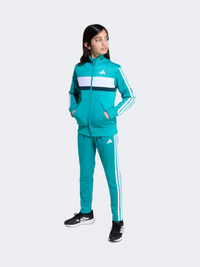 Adidas Seasonal Essentials Tiberio 3-Stripes Tricot Kids-Boys Sportswear Tracksuit Pure Teal