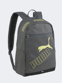 حقيبة نمط حياة رجالية Puma Phase Ii رمادي معدني/ليموني