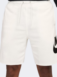شورت لايف ستايل رجالي Nike Club French Terry Alumni أوف وايت
