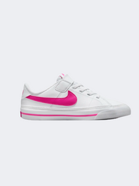 حذاء Nike Court Legacy Ps-Boys لايف ستايل أولاد أبيض/ليزر فوشيا