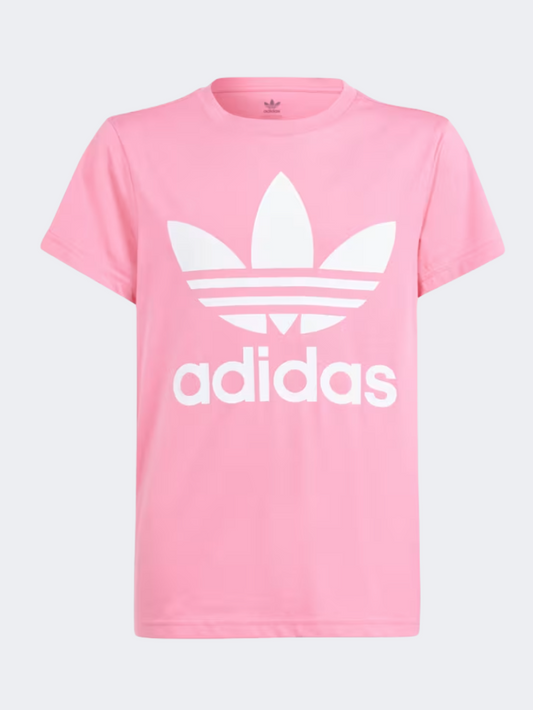 Adidas Trefoil Girls Original T-Shirt Pink Fusion