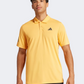 Adidas Club 3 Stripes Men Tennis Polo Long Sleeve Hazy Orange