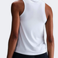 Nike One Swoosh تانك للجري للنساء أبيض