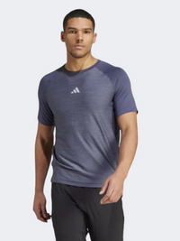 تيشيرت تدريب رجالي Gym Plus 3S أزرق من Adidas