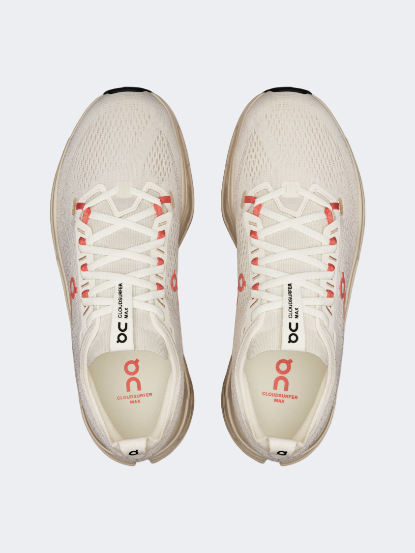 On Cloudsurfer Max Men Running Shoes Ivory/Salmon
