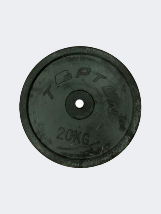 Fitness Factory Rubber Covered Plate 26 Mm 20 Kg Weight Black