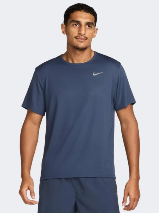 Nike Miler Dri-Fit Uv Short-Sleeve Men Running T-Shirt Thunder Blue