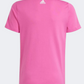 Adidas Essentials Linear Logo Girls Sportswear T-Shirt Lucid Fuchsia/Pink