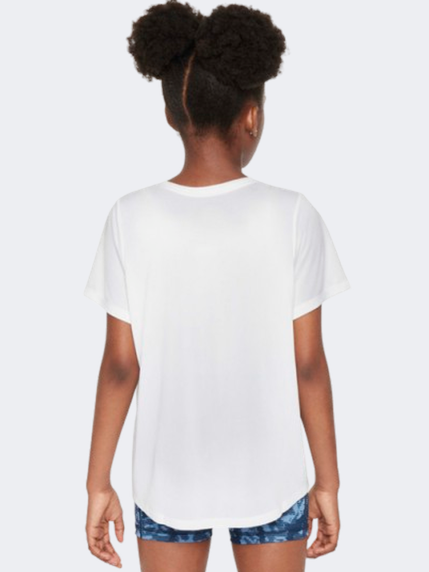 Nike Df One Std Girls Lifestyle T-Shirt White/Black